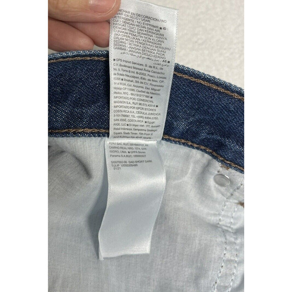 Old Navy High Rise Raw Hem Denim Shorts Medium Wash Blue Plus Size 18 New - Picture 14 of 15